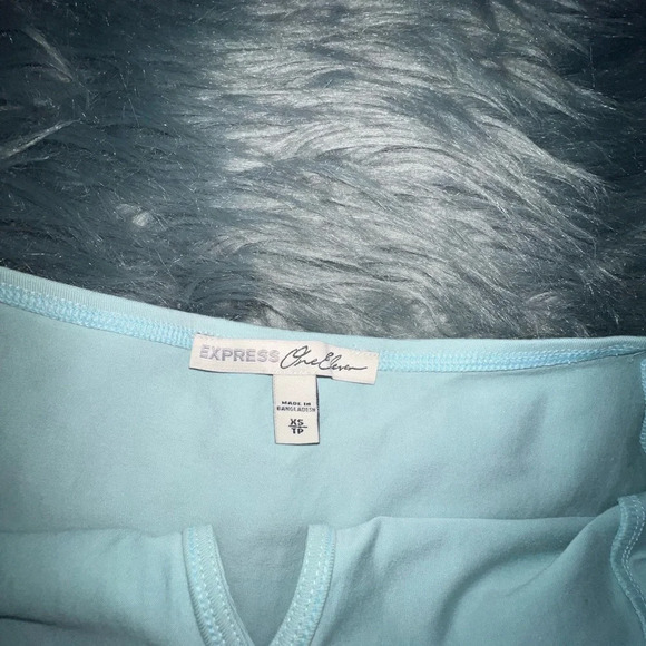 Express Off the Shoulder Top NWOT - Size XS | Color: Light Blue - Picture 4 of 4